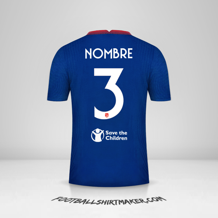 Camiseta Atletico Madrid Cup 2020/21 Visita -  nombre - 3