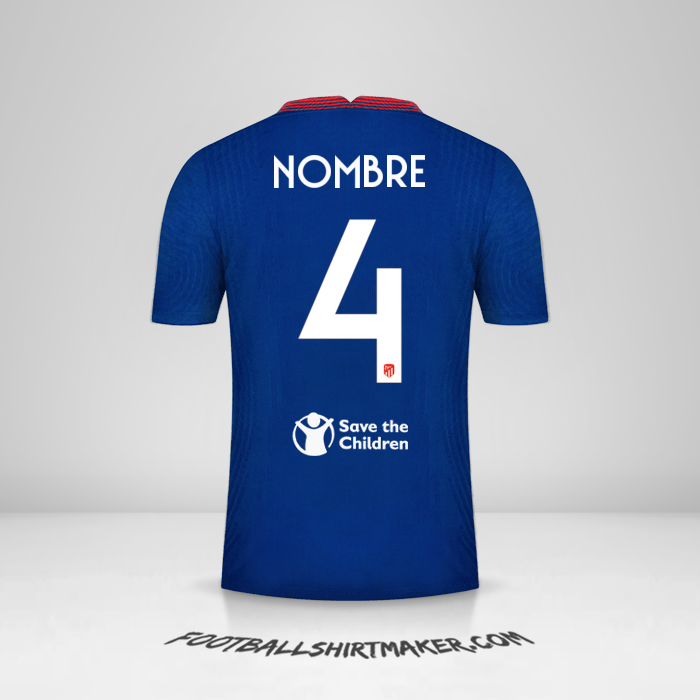 Jersey Atletico Madrid Cup 2020/21 Visita -  nombre - 4
