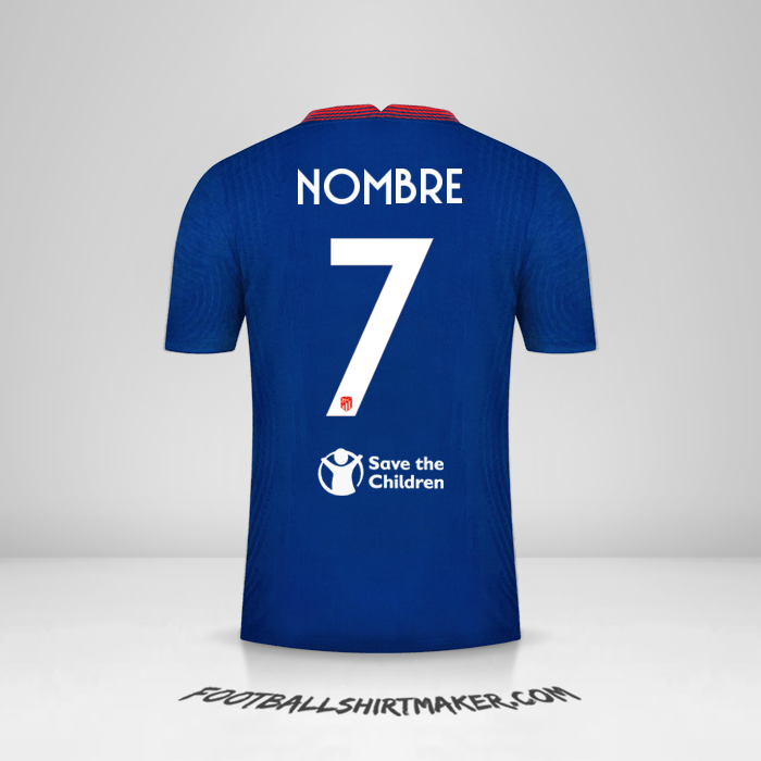 Jersey Atletico Madrid Cup 2020/21 Visita -  nombre - 7