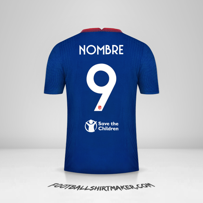 Jersey Atletico Madrid Cup 2020/21 Visita -  nombre - 9