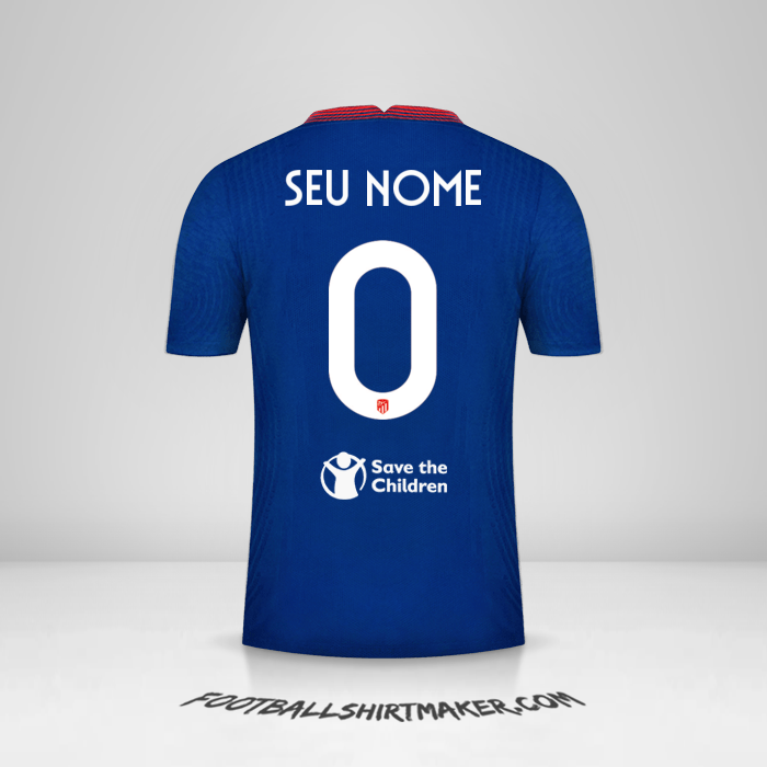 Camisa Atletico Madrid Cup 2020/21 II -  seu nome - 0