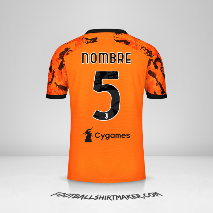 Jersey Juventus FC 2020/21 Tercera -  nombre - 5
