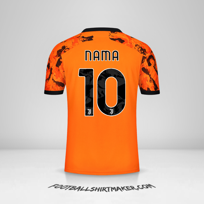 Jersey Juventus FC Cup 2020/21 Ketiga -  nama - 10
