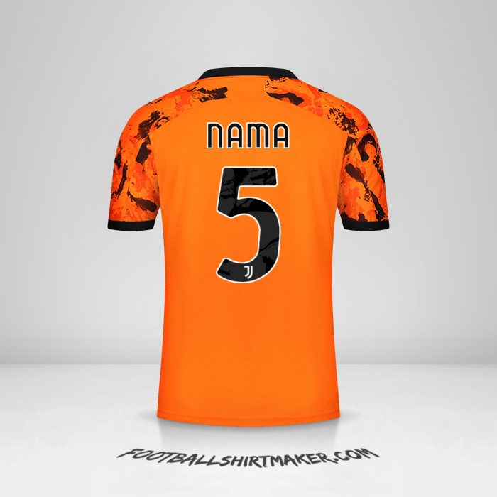 Jersey Juventus FC Cup 2020/21 Ketiga -  nama - 5