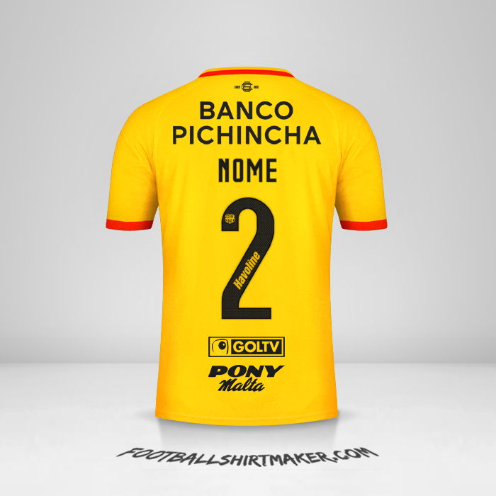 Camisola Barcelona SC 2021 -  nome - 2
