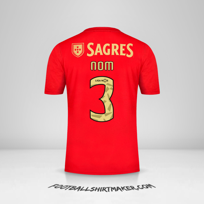 Maillot SL Benfica 2020/21 -  nom - 3