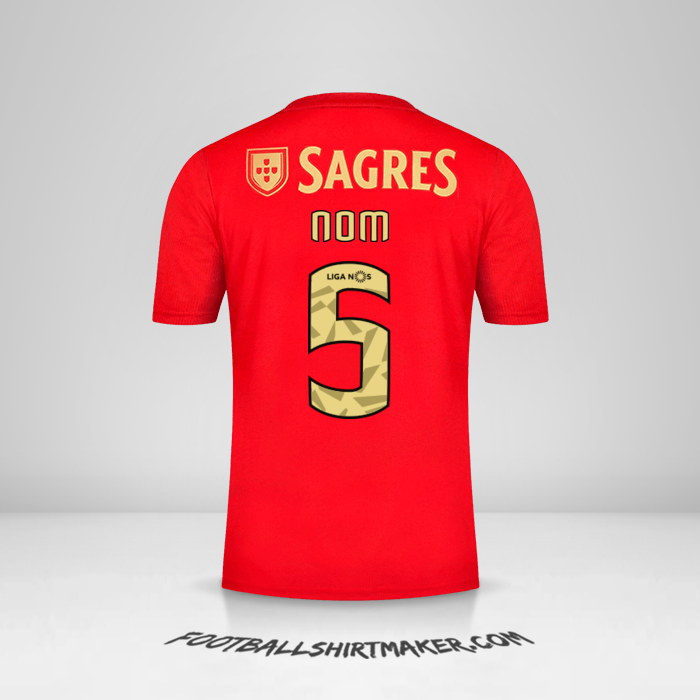 Maillot SL Benfica 2020/21 -  nom - 5