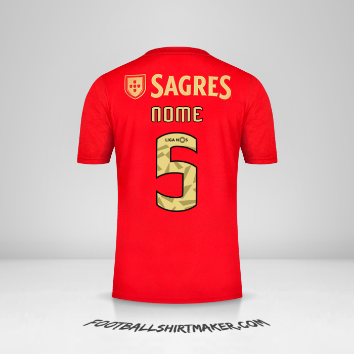 Camisa SL Benfica 2020/21 -  nome - 5