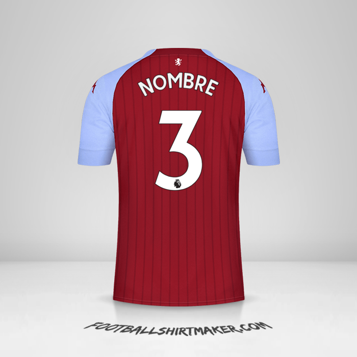 Jersey Aston Villa FC 2020/21 -  nombre - 3