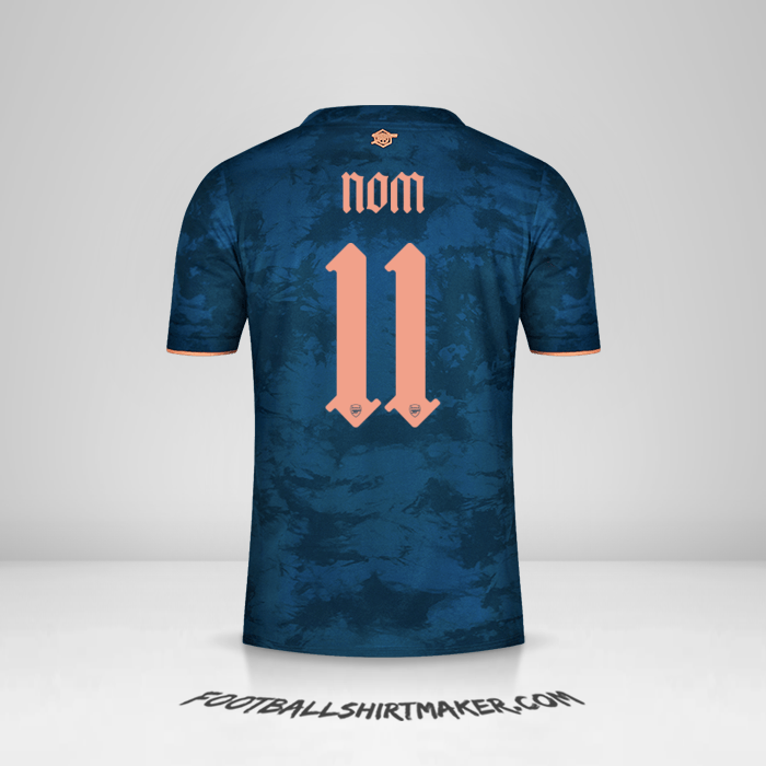 Maillot Arsenal Cup 2020/21 Troisième -  nom - 11