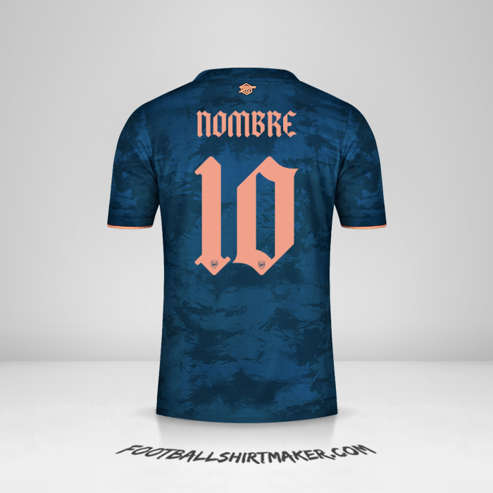 Jersey Arsenal Cup 2020/21 Tercera -  nombre - 10