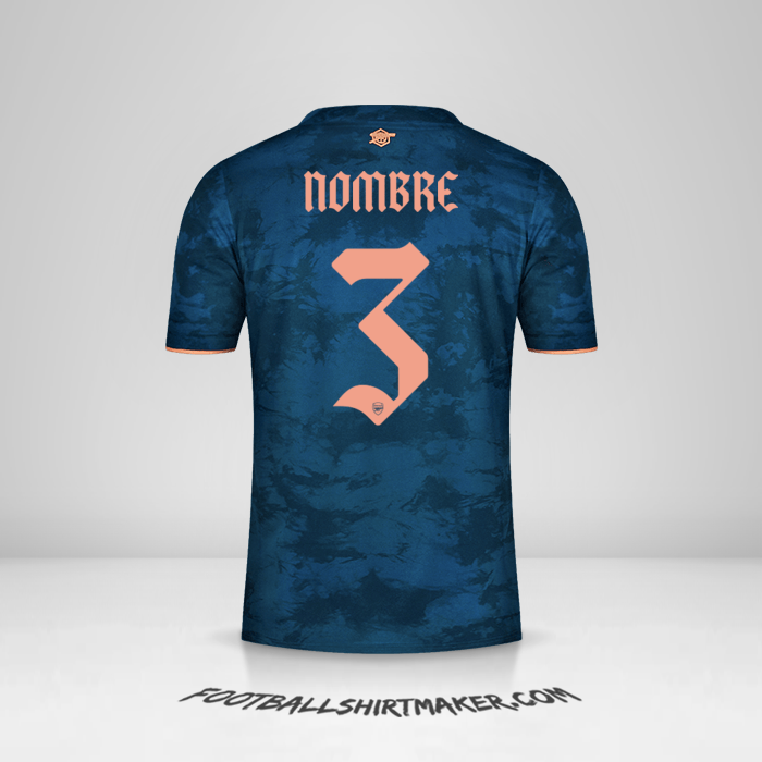 Jersey Arsenal Cup 2020/21 Tercera -  nombre - 3