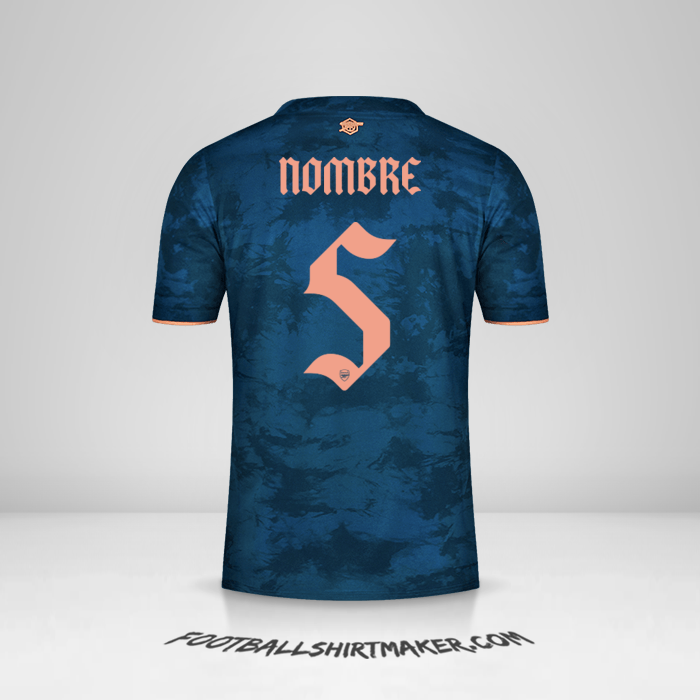 Jersey Arsenal Cup 2020/21 Tercera -  nombre - 5