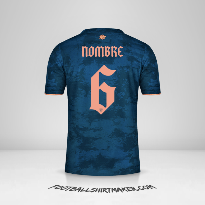 Camiseta Arsenal Cup 2020/21 Tercera -  nombre - 6