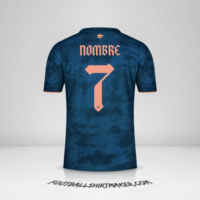 Jersey Arsenal Cup 2020/21 Tercera -  nombre - 7