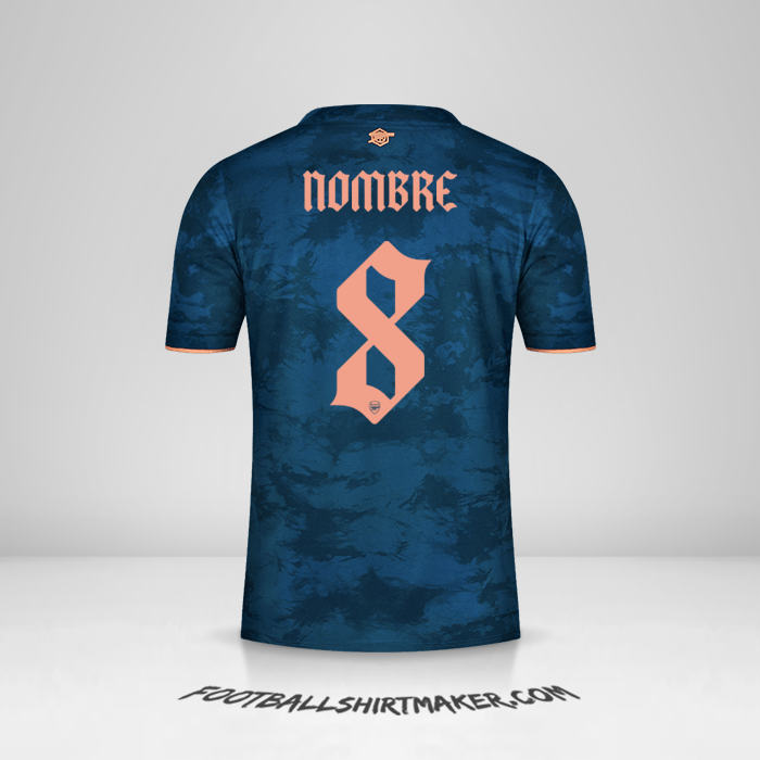 Jersey Arsenal Cup 2020/21 Tercera -  nombre - 8