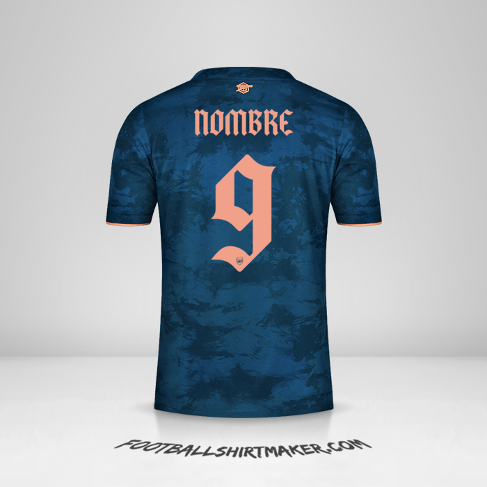 Jersey Arsenal Cup 2020/21 Tercera -  nombre - 9