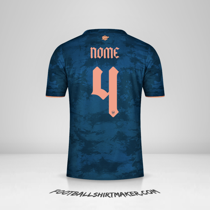 Camisa Arsenal Cup 2020/21 Terceira -  nome - 4