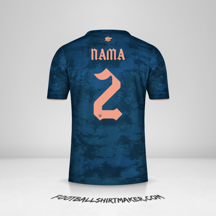 Jersey Arsenal Cup 2020/21 Ketiga -  nama - 2