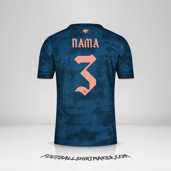 Jersey Arsenal Cup 2020/21 Ketiga -  nama - 3