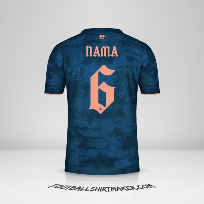 Jersey Arsenal Cup 2020/21 Ketiga -  nama - 6