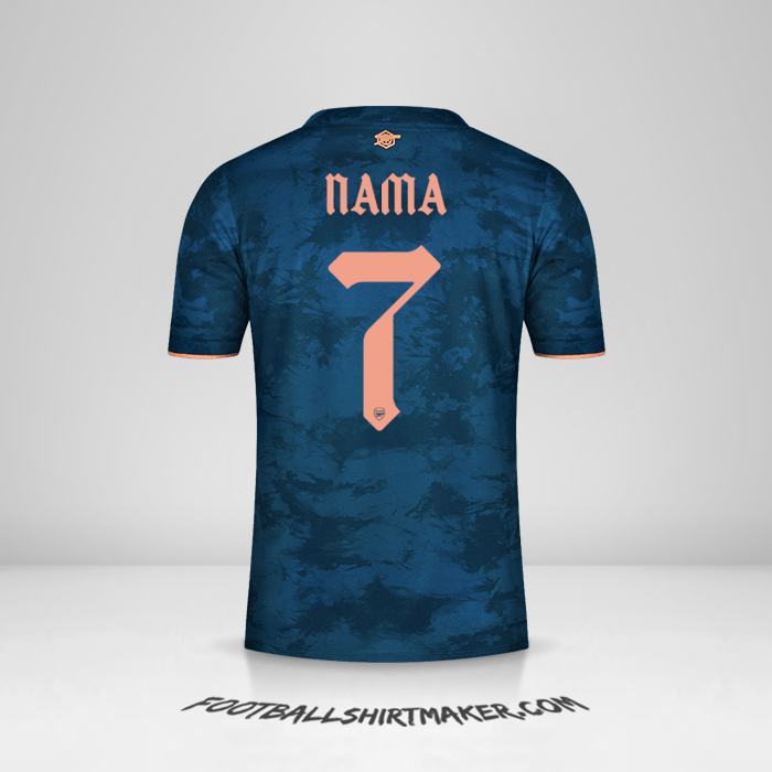 Jersey Arsenal Cup 2020/21 Ketiga -  nama - 7