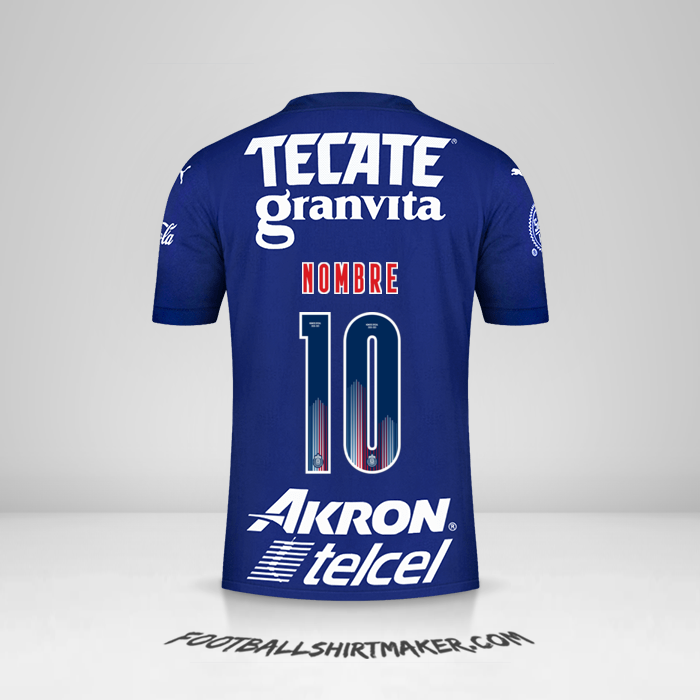 Camiseta Guadalajara 2021 Tercera -  nombre - 10