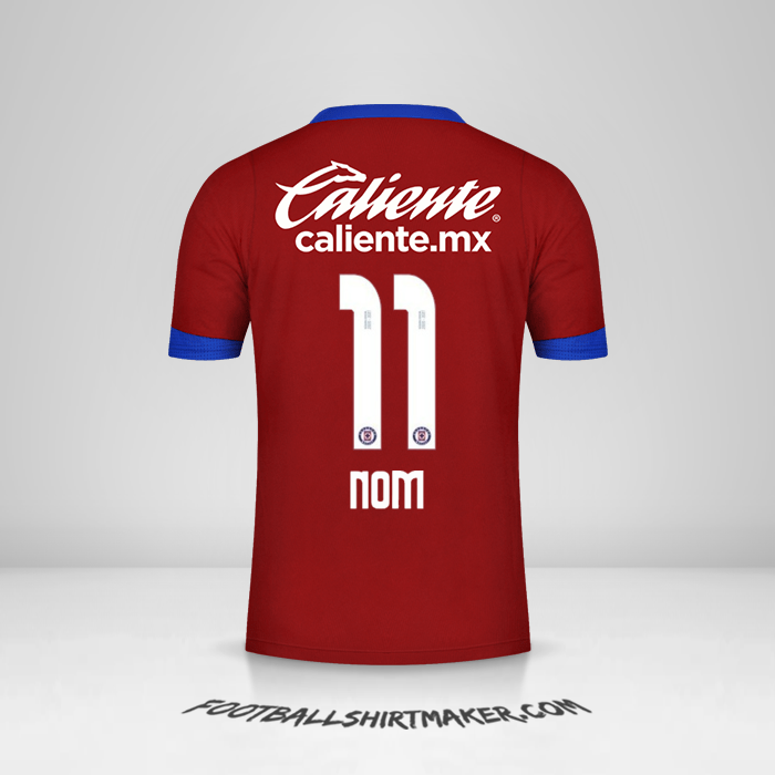 Maillot Cruz Azul 2020/21 Troisième -  nom - 11