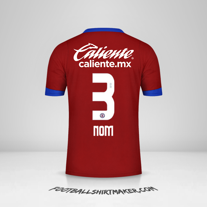 Maillot Cruz Azul 2020/21 Troisième -  nom - 3