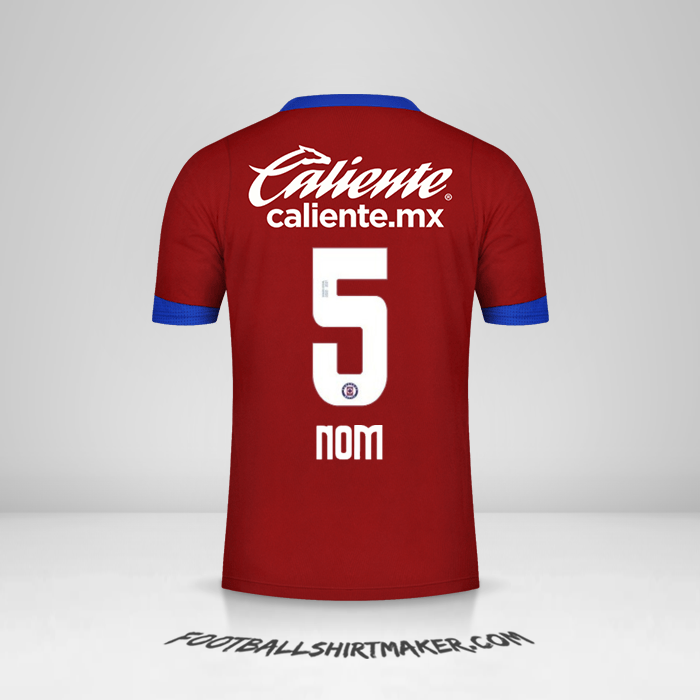 Maillot Cruz Azul 2020/21 Troisième -  nom - 5