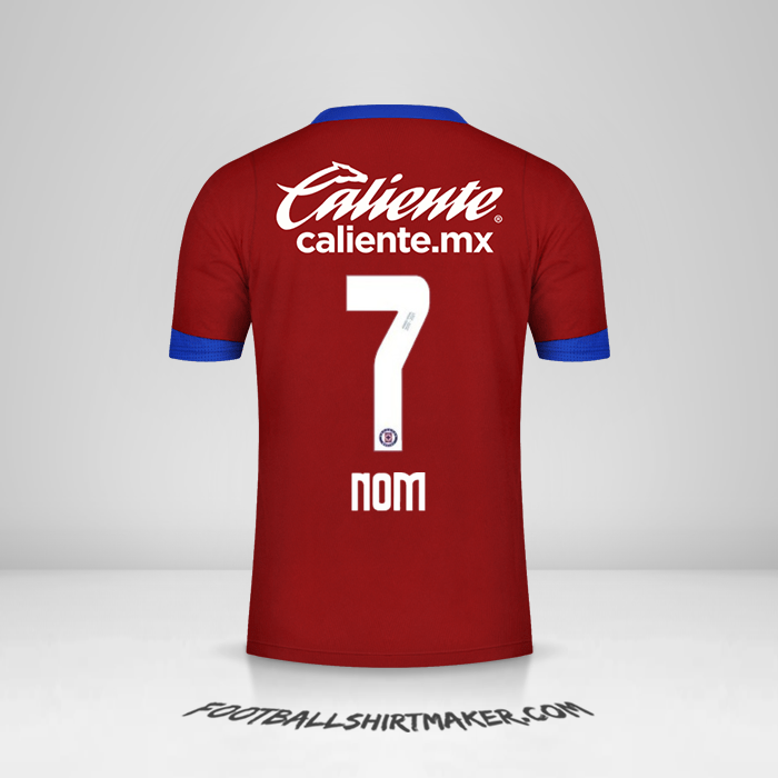 Maillot Cruz Azul 2020/21 Troisième -  nom - 7