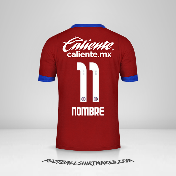 Jersey Cruz Azul 2020/21 Tercera -  nombre - 11