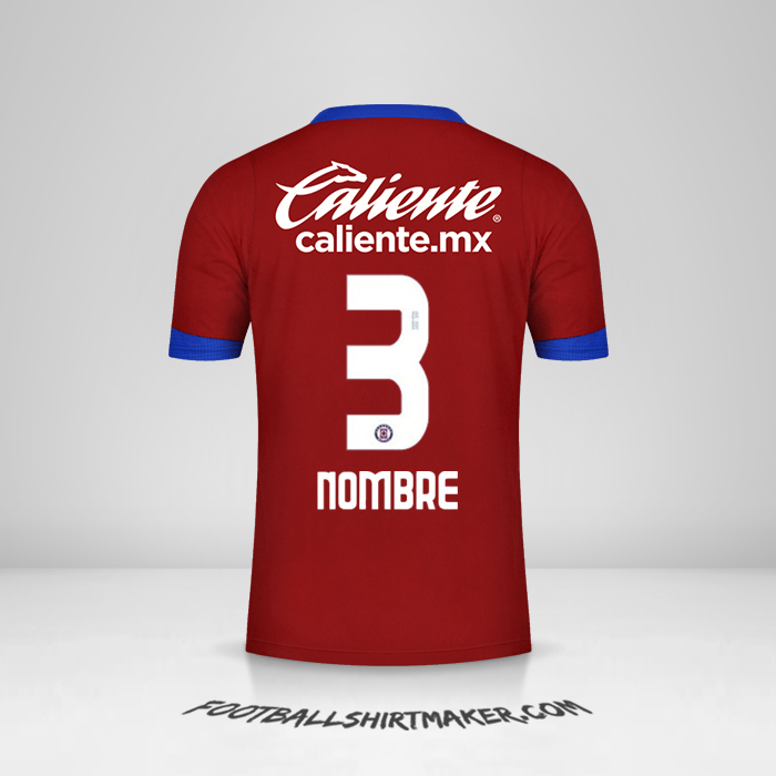 Jersey Cruz Azul 2020/21 Tercera -  nombre - 3