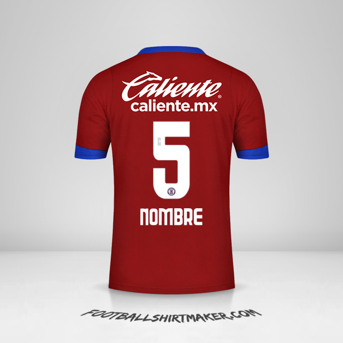 Jersey Cruz Azul 2020/21 Tercera -  nombre - 5