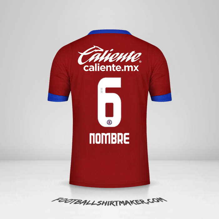 Jersey Cruz Azul 2020/21 Tercera -  nombre - 6