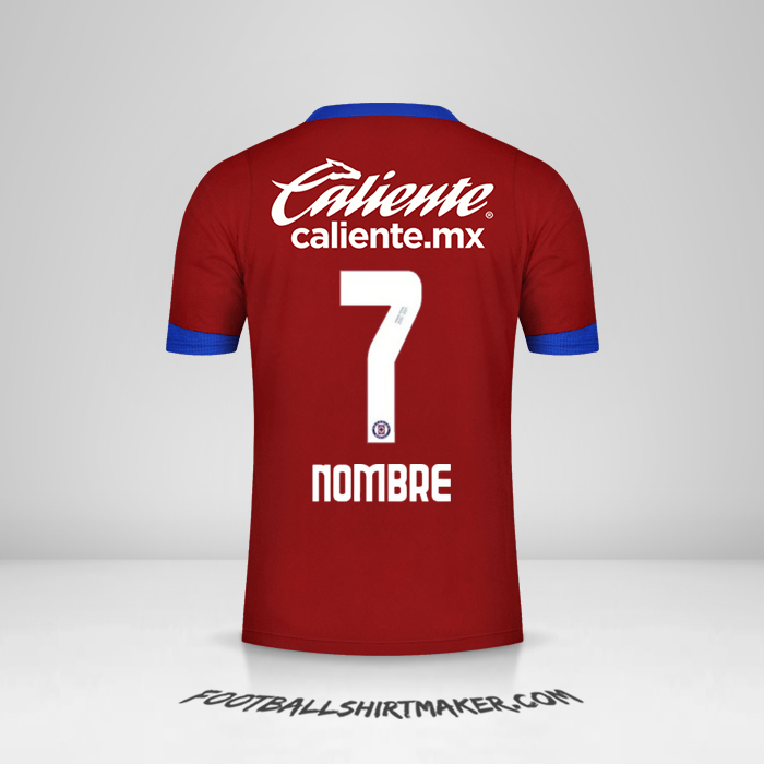 Jersey Cruz Azul 2020/21 Tercera -  nombre - 7