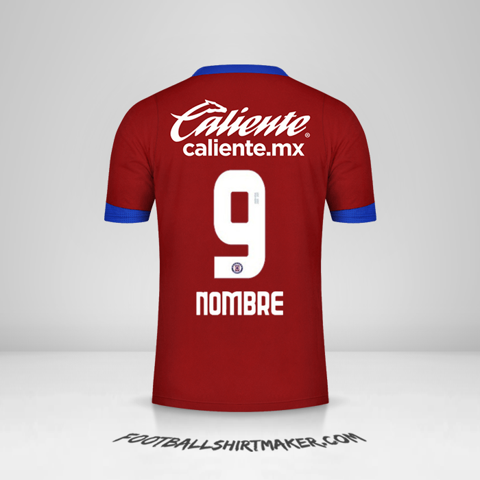 Camiseta Cruz Azul 2020/21 Tercera -  nombre - 9