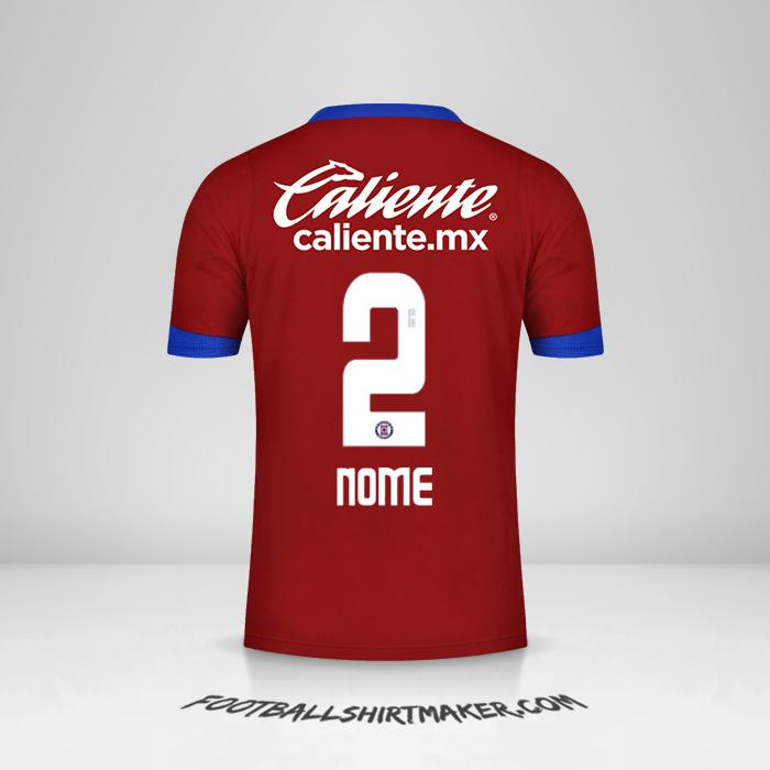 Camisa Cruz Azul 2020/21 Terceira -  nome - 2