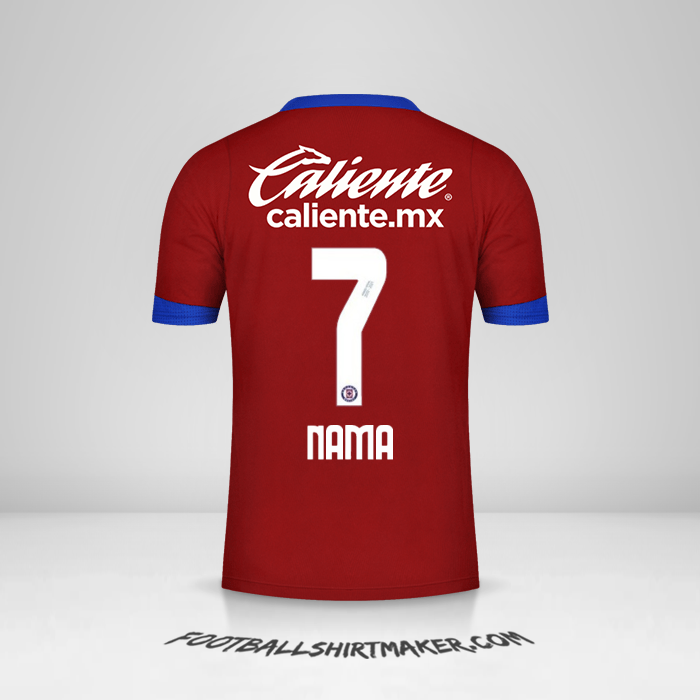 Jersey Cruz Azul 2020/21 Ketiga -  nama - 7