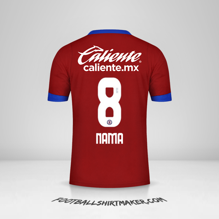 Jersey Cruz Azul 2020/21 Ketiga -  nama - 8