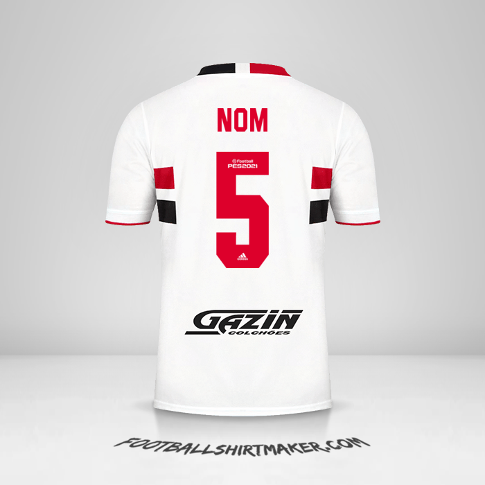 Maillot Sao Paulo FC 2021 -  nom - 5