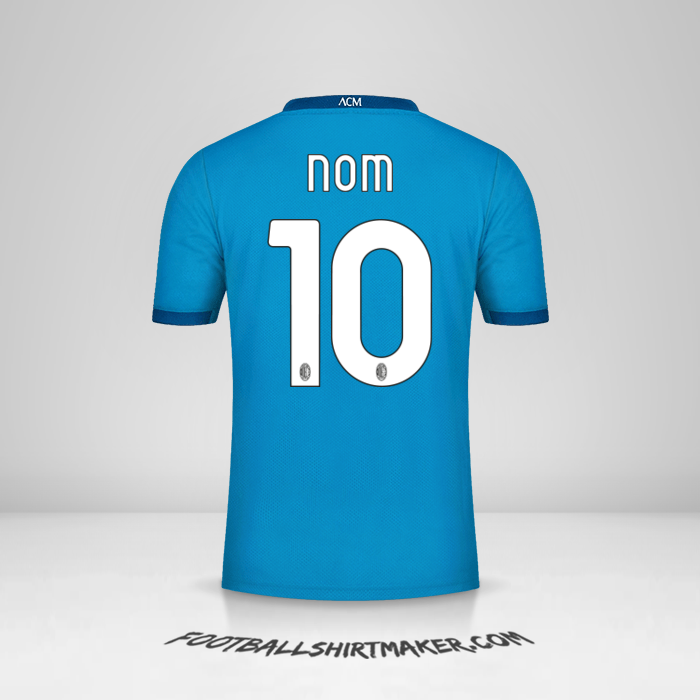 Maillot AC Milan 2020/21 Troisième -  nom - 10