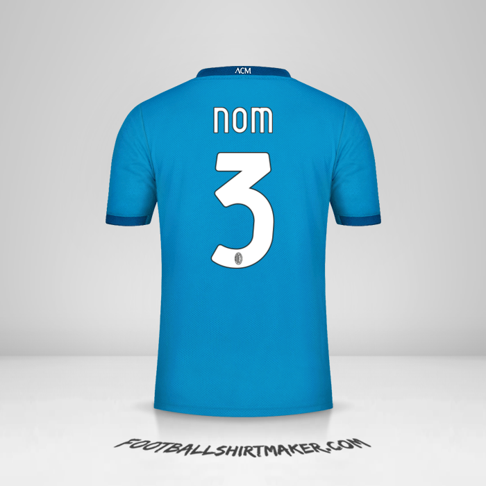 Maillot AC Milan 2020/21 Troisième -  nom - 3