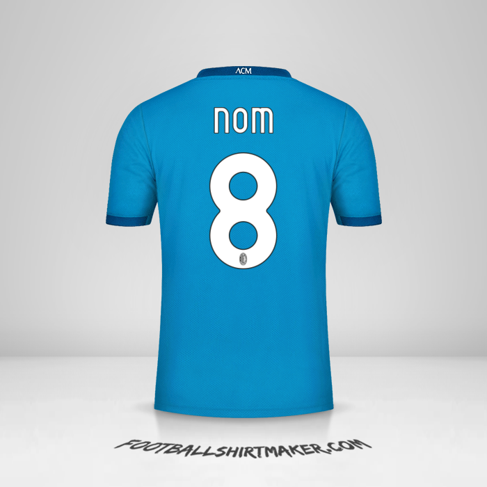 Maillot AC Milan 2020/21 Troisième -  nom - 8