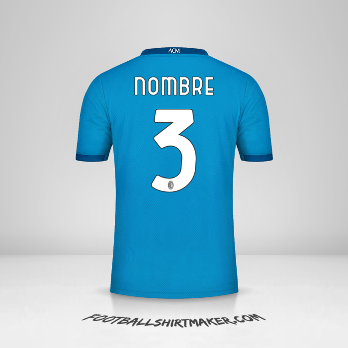 Jersey AC Milan 2020/21 Tercera -  nombre - 3