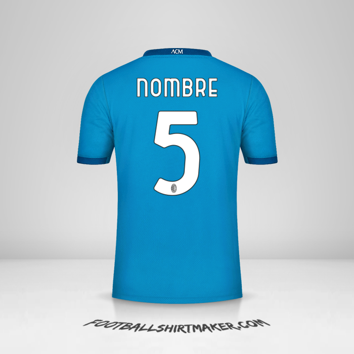 Jersey AC Milan 2020/21 Tercera -  nombre - 5