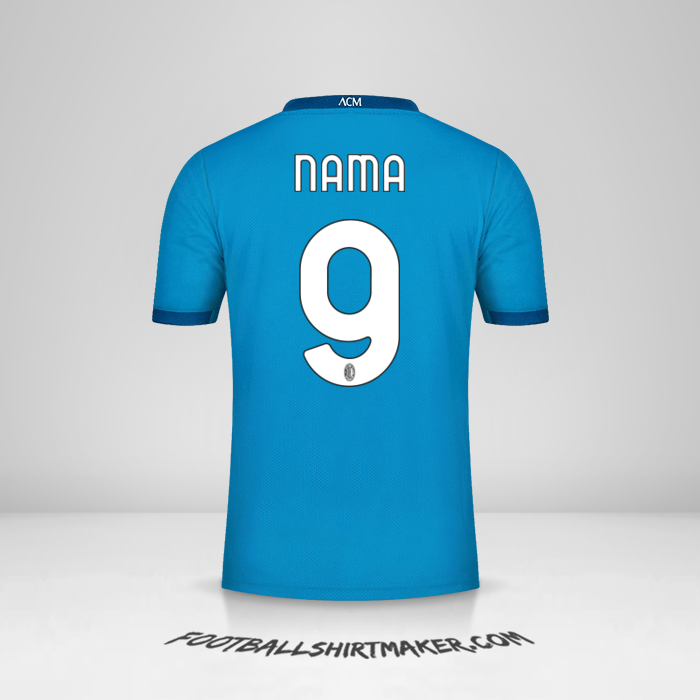 Jersey AC Milan 2020/21 Ketiga -  nama - 9