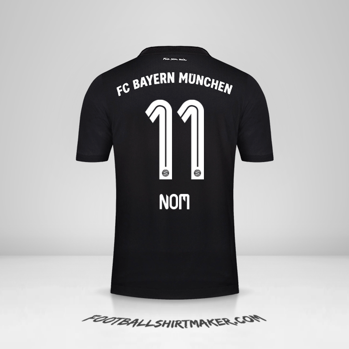 Maillot FC Bayern Munchen 2020/21 Troisième -  nom - 11