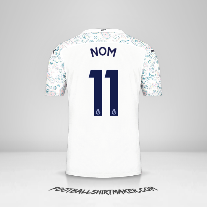 Maillot Manchester City 2020/21 Troisième -  nom - 11