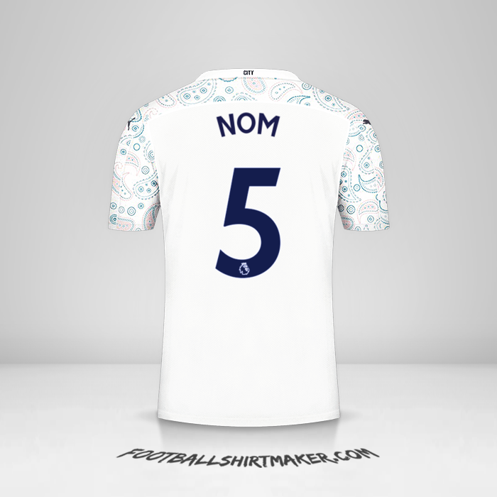 Maillot Manchester City 2020/21 Troisième -  nom - 5